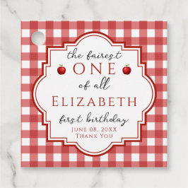 Fairytale Princess Fairest One Red Kariert Geburts Geschenkanhänger