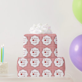 Fairytale Princess Fairest One von All Red Gingham Geschenkpapier