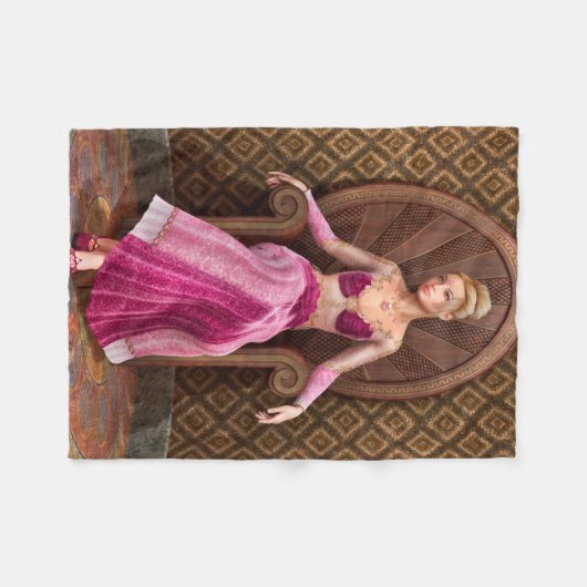 Fairytale Princess Fleecedecke (Vorderseite (Horizontal))