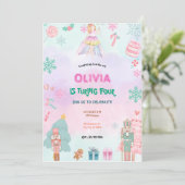 Fairytale Princess Girl Geburtstag Einladung (Stehend Vorderseite)