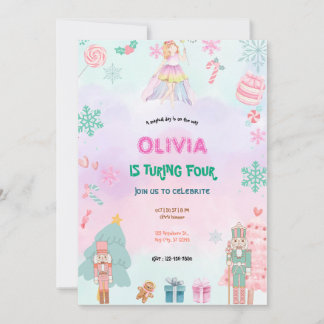 Fairytale Princess Girl Geburtstag Einladung