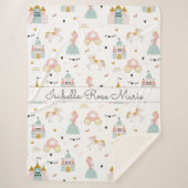 Fairytale Princess Pattern Sherpa Blanket Sherpadecke (Vorderseite)