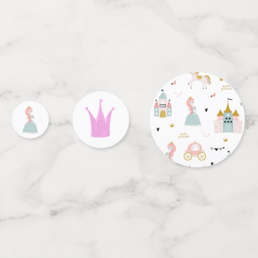 Fairytale Princess | Personalisierter Geburtstag Konfetti (Rückseiten)