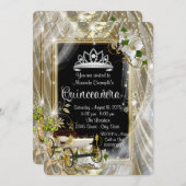 Fairytale Princess Quinceañera Einladung (Vorne/Hinten)