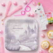 Fairytale Princess Quinceanera Lavender ID1030 Pappteller (Party)