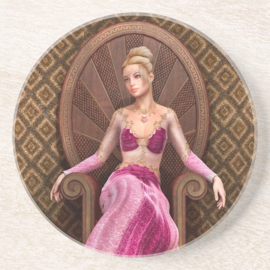 Fairytale Princess Sandstein Untersetzer (Vorne)