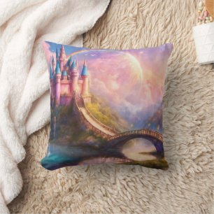 Fairytale Rainbow Castle Kissen