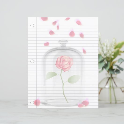 Fairytale Rose Fantasy Art Notebook (Stehend Vorderseite)