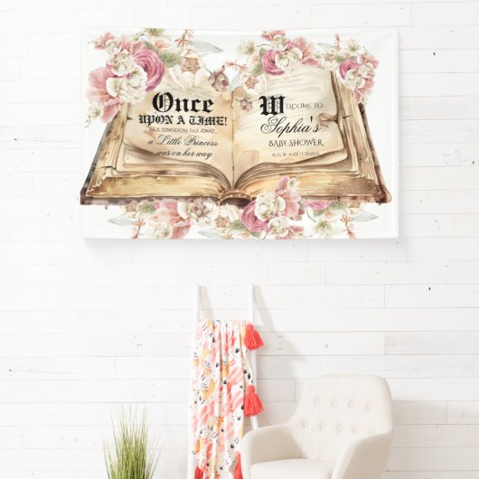 Fairytale Royal Baby Shower Welcome Sign Banner (InSitu)