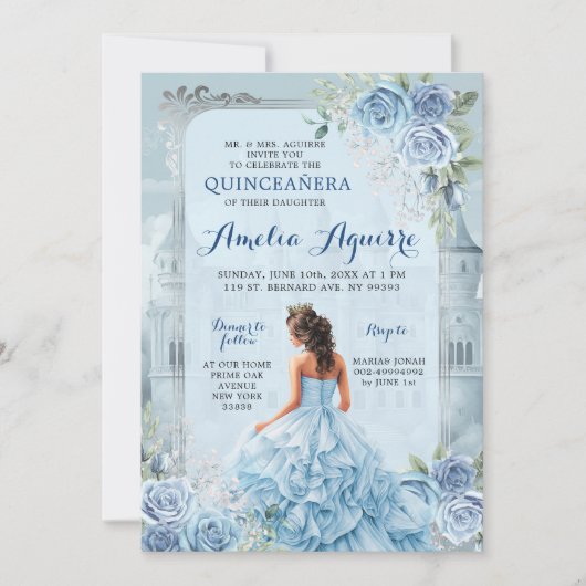 Fairytale Royal Burg Wilhelm Tell Einladung (Vorderseite)