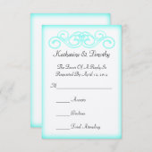 Fairytale Scroll Wedding RSVP (Vorne/Hinten)