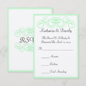 Fairytale Scroll Wedding RSVP Karte (Vorne/Hinten)
