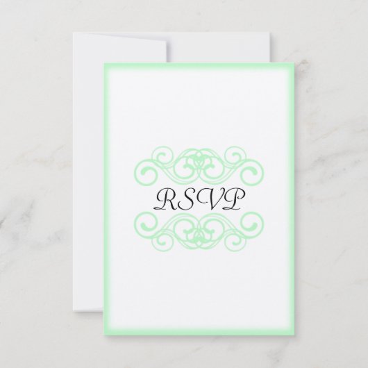 Fairytale Scroll Wedding RSVP Karte (Rückseite)