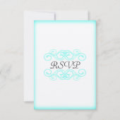 Fairytale Scroll Wedding RSVP Karte (Rückseite)