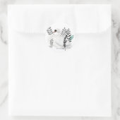 Fairytale Swan Illustration Folk Botanical Runder Aufkleber (Tasche)
