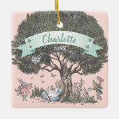 Fairytale Tree Alice in Wonderland Name & Photo Keramikornament (Vorderseite)