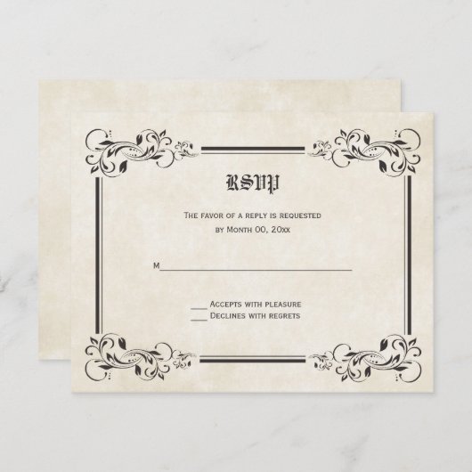 Fairytale UAWG Response Cards RSVP Karte (Vorne/Hinten)