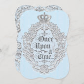 Fairytale Vintag Storybook Blauer Einladung (Vorne/Hinten)