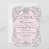 Fairytale Vintag Storybook Princess Einladung (Rückseite)