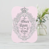 Fairytale Vintag Storybook Princess Einladung (Stehend Vorderseite)