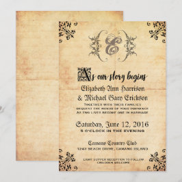 Fairytale Vintage Hochzeit Einladung