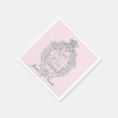 Fairytale Vintage Wedding Pink Elegantes Neapel Serviette (Ecke)