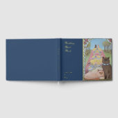 Fairytale Wedding Cats 10.5" x 8.25" Gold Gästebuch (Voll)