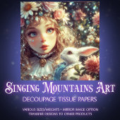 Fairytale Wonderland Alice and Rabbit Decoupage Seidenpapier