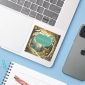 Fairytale Woodland Journal Buchzeichen Sticker (Laptop mit iPhone)