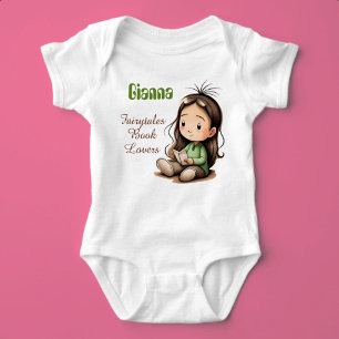 Fairytales Book Lovers Individuelle Name Baby Strampler