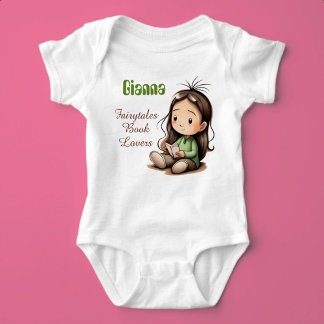 Fairytales Book Lovers Individuelle Name Baby Strampler
