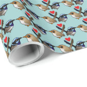Fairywrens in Liebe Geschenkpapier (Rolleneckpunkt)