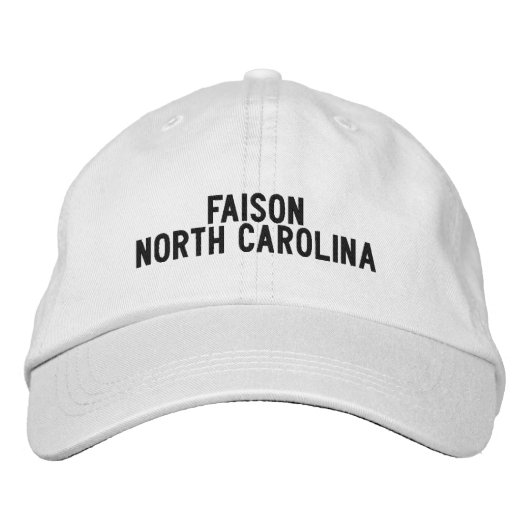 Faison North Carolina Hat Bestickte Baseballkappe (Vorderseite)