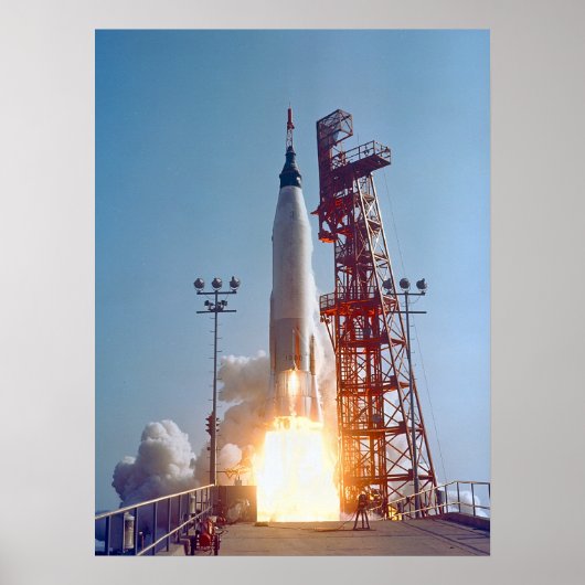Faith 7 (Mercury Atlas 9) Start Poster (Vorne)