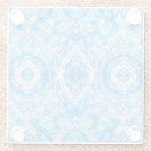 Faith Abstract Light Blue White Watercolor Art Glasuntersetzer (Rückseite)
