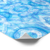 Faith Abstract Light Blue White Watercolor Art Poster (Ecke)