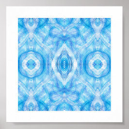 Faith Abstract Light Blue White Watercolor Art Poster