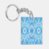 Faith Abstract Light Blue White Watercolor Art Schlüsselanhänger (Vorderseite links)