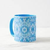 Faith Abstract Light Blue White Watercolor Art Tasse (Vorderseite Links)
