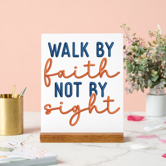 Faith Acrylschild (Hochzeit)