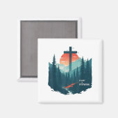 Faith &amp; Fitness Christian - Workout Motivation Magnet (Vorderseite/Rückseite)