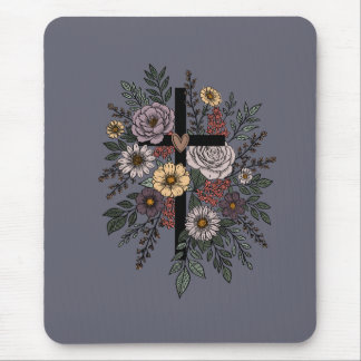 Faith and Flowers Mousepad