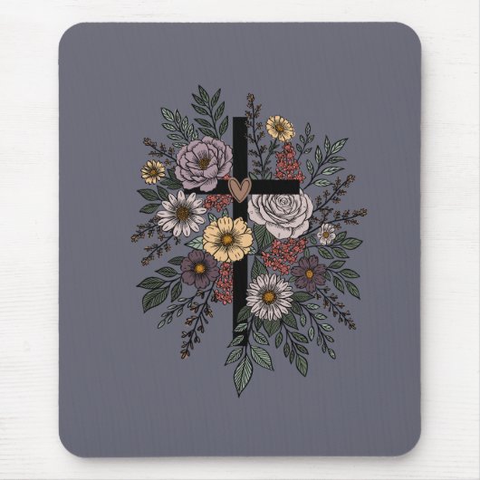Faith and Flowers Mousepad (Vorne)