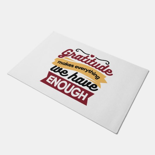 Faith and Gratitude Artwork – Uplifting Christian Fußmatte (Schrägansicht)