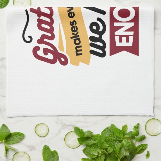 Faith and Gratitude Artwork – Uplifting Christian Geschirrtuch (Gefaltet)