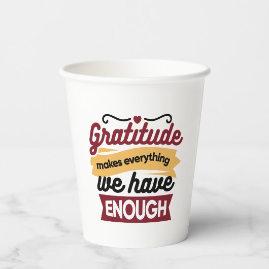 Faith and Gratitude Artwork – Uplifting Christian Pappbecher (Rückseite)