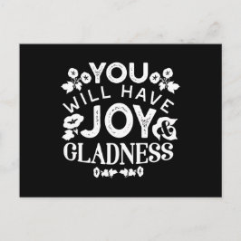 Faith and Happiness – Joy and Gladness Quotes Feiertagspostkarte