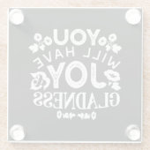 Faith and Happiness – Joy and Gladness Quotes Glasuntersetzer (Rückseite)