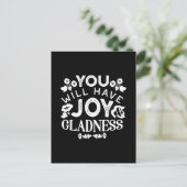 Faith and Happiness – Joy and Gladness Quotes Postkarte (Stehend Vorderseite)