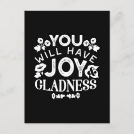 Faith and Happiness – Joy and Gladness Quotes Postkarte